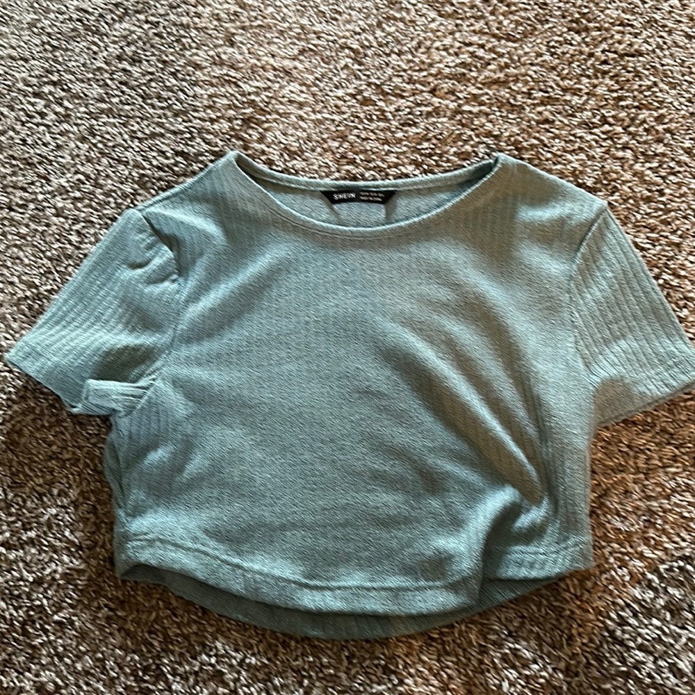 Teal Crop Top